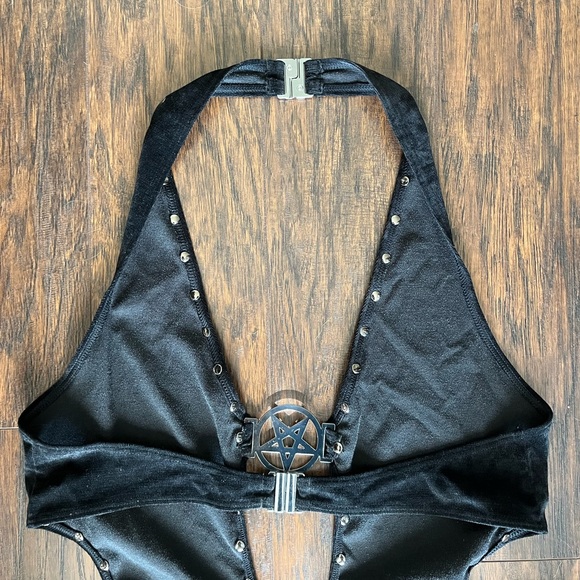 Killstar Pants & Jumpsuits Killstar Mithra Faux Suede Flare Open